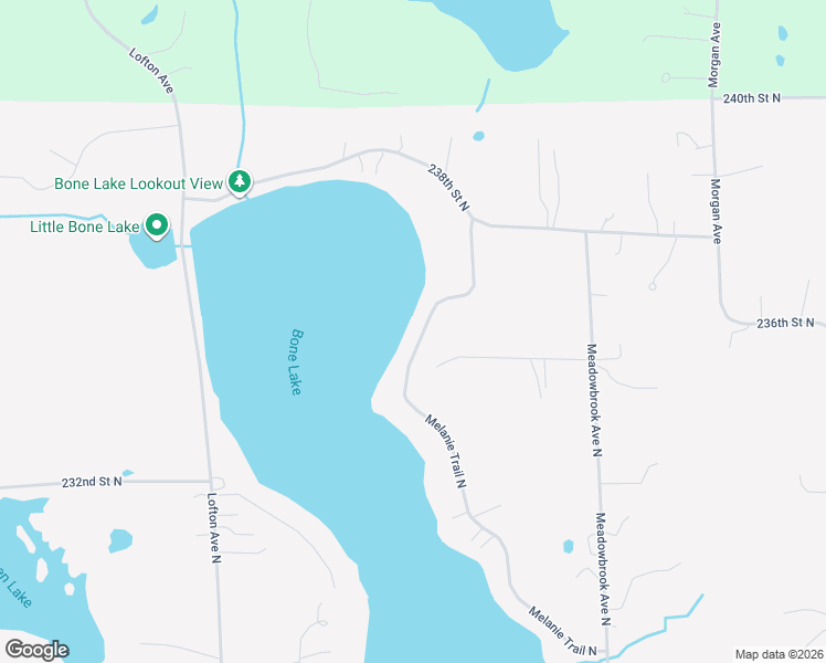 map of restaurants, bars, coffee shops, grocery stores, and more near 23530 Melanie Trail North in Scandia