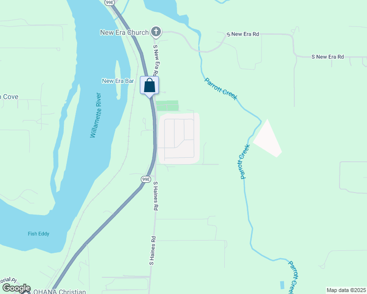 map of restaurants, bars, coffee shops, grocery stores, and more near 10038 South New Era Road in Canby