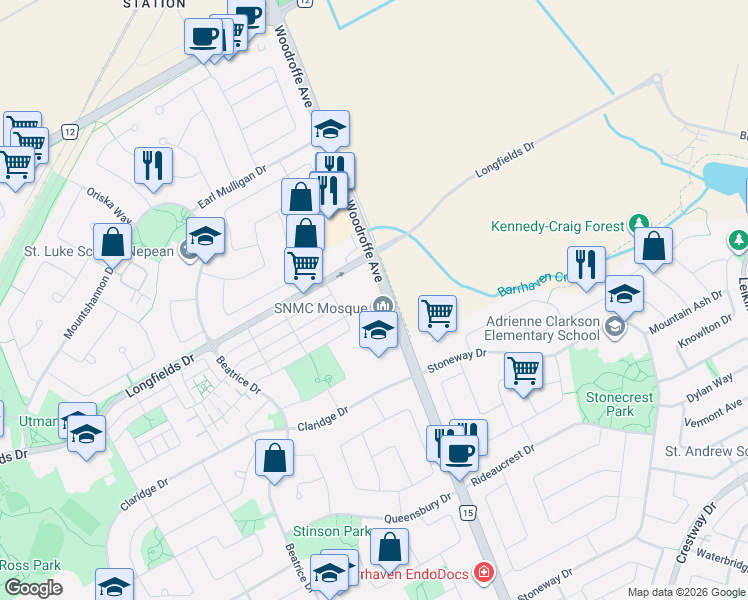 map of restaurants, bars, coffee shops, grocery stores, and more near 365 Tribeca Private in Priv