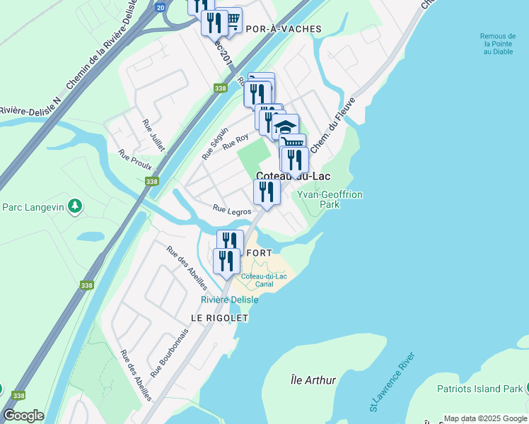 316 Chemin du Fleuve, CoteauduLac QC Walk Score