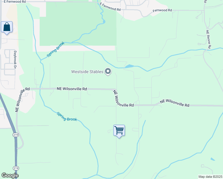map of restaurants, bars, coffee shops, grocery stores, and more near 29560 Northeast Wilsonville Road in Newberg