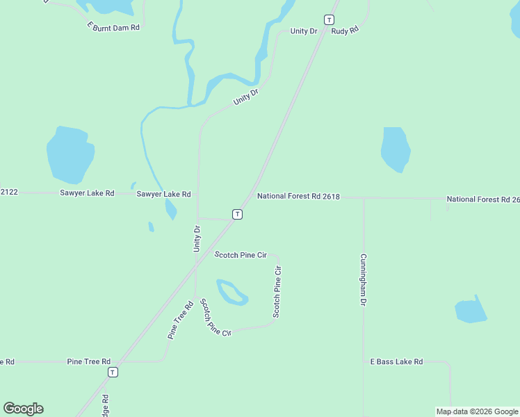 map of restaurants, bars, coffee shops, grocery stores, and more near 17311 National Forest Road 2618 in Townsend