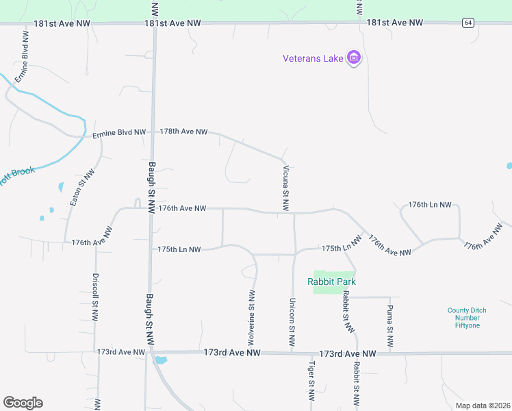 map of restaurants, bars, coffee shops, grocery stores, and more near 8910 176th Avenue Northwest in Ramsey