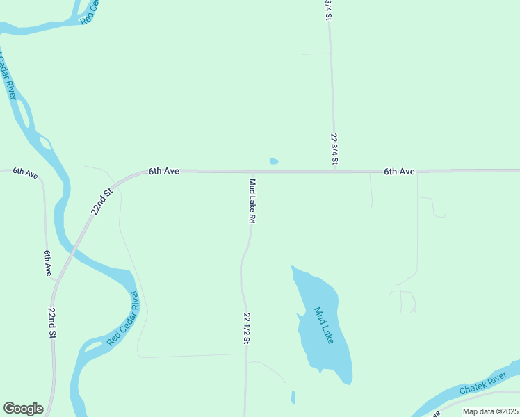 map of restaurants, bars, coffee shops, grocery stores, and more near 589 22 1/2 Street in Chetek