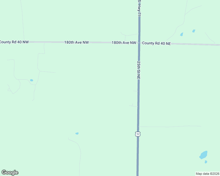 map of restaurants, bars, coffee shops, grocery stores, and more near 17842 Highway 71 Northeast in New London