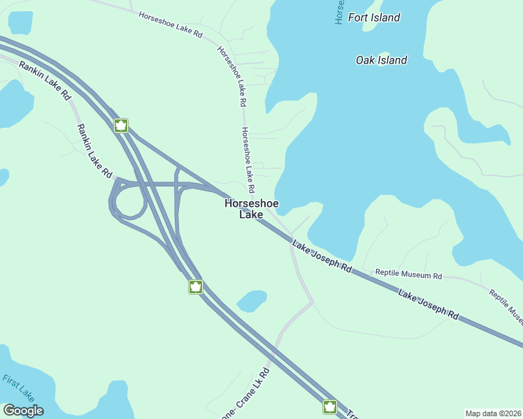 map of restaurants, bars, coffee shops, grocery stores, and more near in Horseshoe Lake