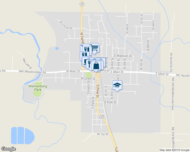 map of restaurants, bars, coffee shops, grocery stores, and more near in Carlton