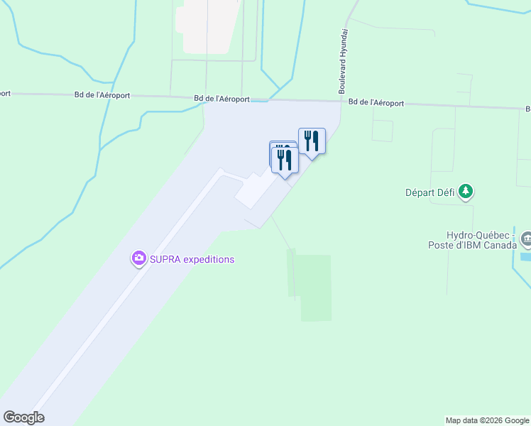 map of restaurants, bars, coffee shops, grocery stores, and more near 105 Rue du Ciel in Bromont