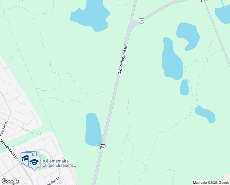 map of restaurants, bars, coffee shops, grocery stores, and more near 5142 Old Richmond Road in Ottawa