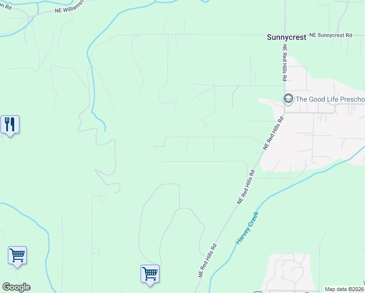 map of restaurants, bars, coffee shops, grocery stores, and more near 20600 Northeast Overlook Drive in Dundee