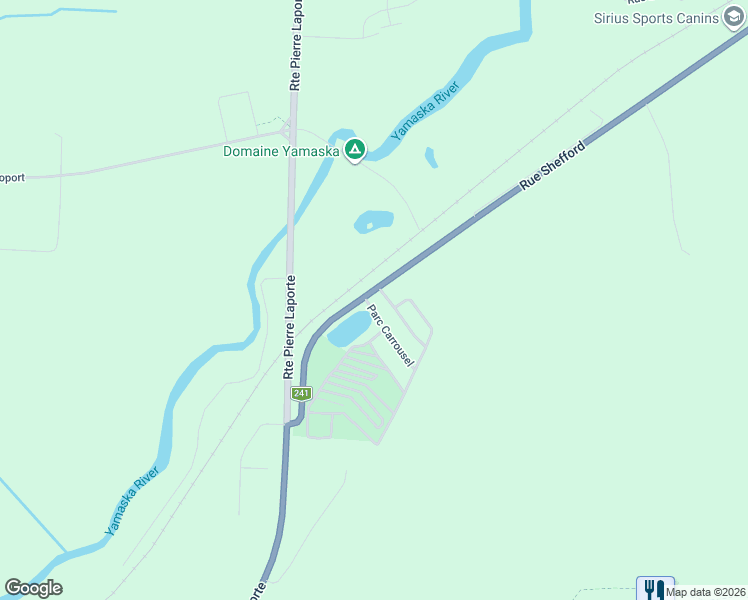 map of restaurants, bars, coffee shops, grocery stores, and more near 1617 Rue Shefford in Bromont