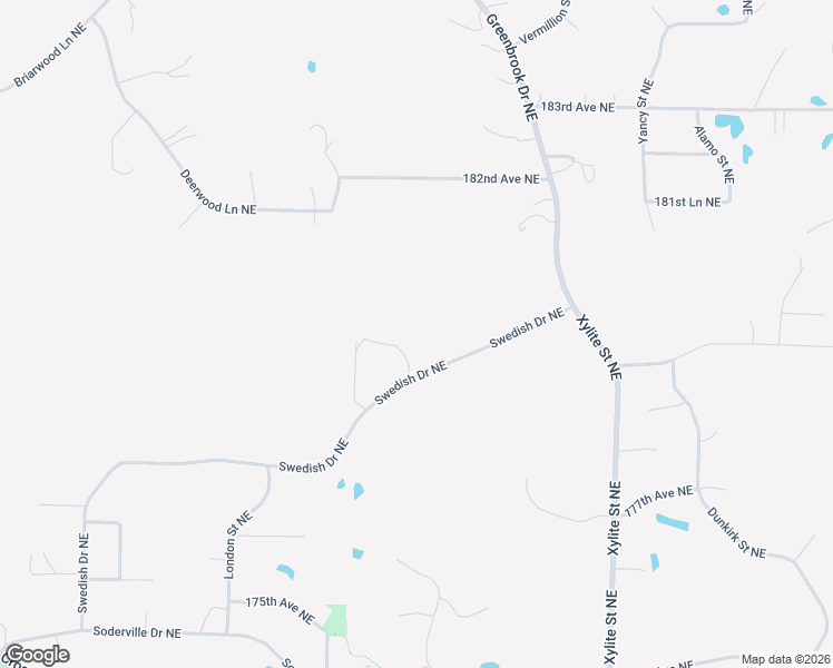 map of restaurants, bars, coffee shops, grocery stores, and more near 2217 Swedish Drive Northeast in Ham Lake