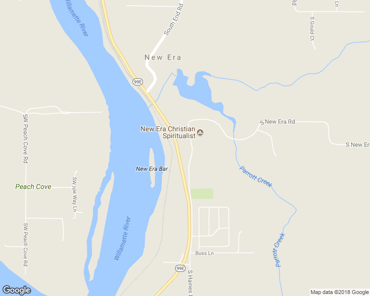map of restaurants, bars, coffee shops, grocery stores, and more near 10205 South New Era Road in Canby