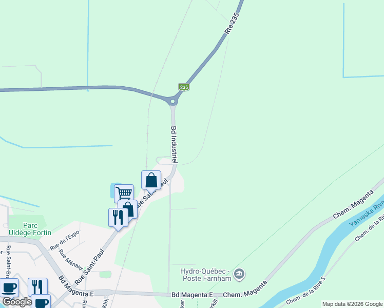 map of restaurants, bars, coffee shops, grocery stores, and more near 1508 Chemin des Coteaux in Farnham