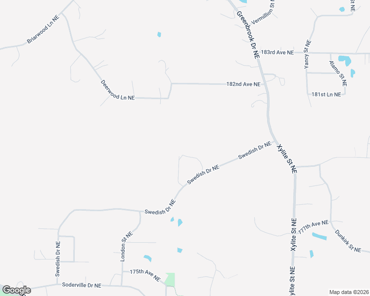 map of restaurants, bars, coffee shops, grocery stores, and more near 2217 Swedish Drive Northeast in Ham Lake