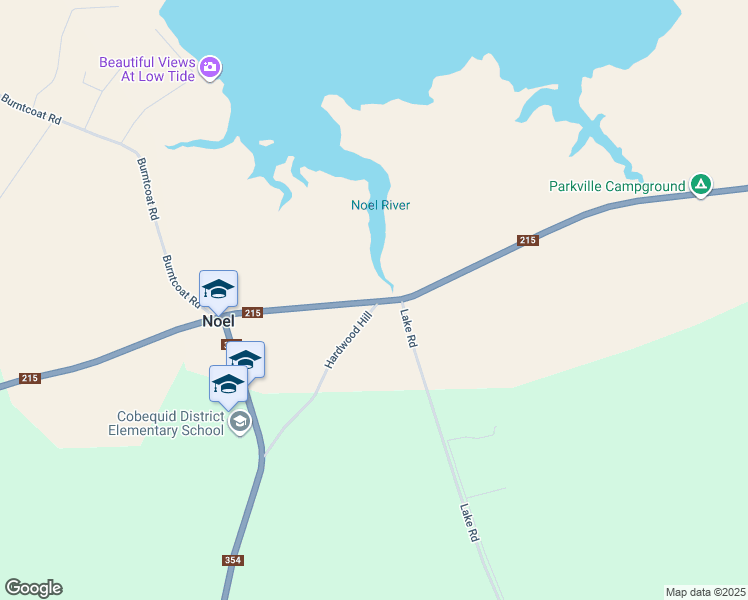 map of restaurants, bars, coffee shops, grocery stores, and more near 4677 Nova Scotia 215 in Maitland