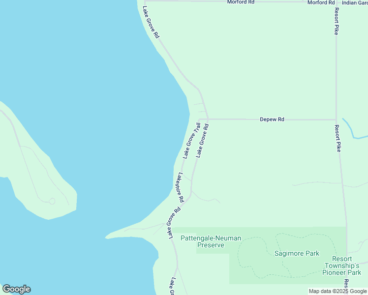 map of restaurants, bars, coffee shops, grocery stores, and more near 5496 Lake Grove Trail in Petoskey