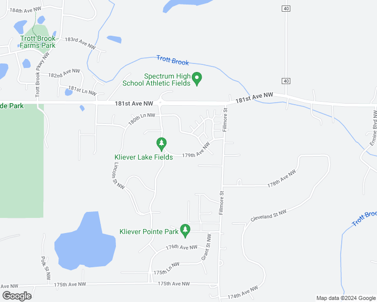 map of restaurants, bars, coffee shops, grocery stores, and more near 10127 179th Avenue Northwest in Elk River