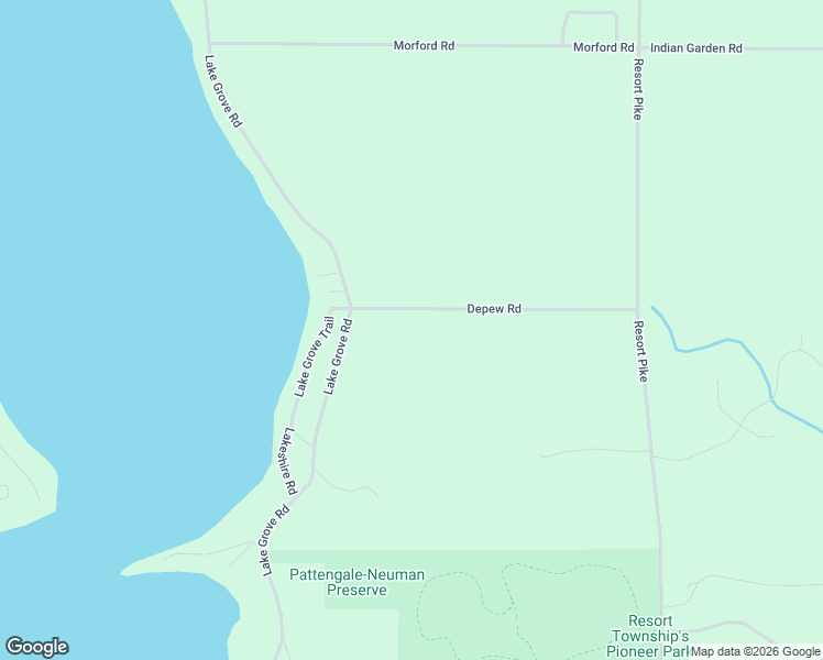 map of restaurants, bars, coffee shops, grocery stores, and more near 3135 Depew Road in Petoskey