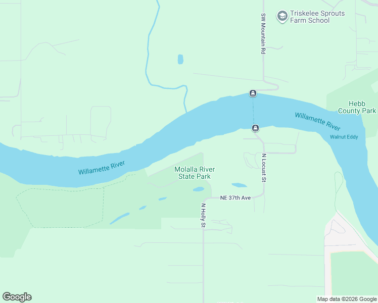 map of restaurants, bars, coffee shops, grocery stores, and more near 350 Northwest Riverpark Place in Canby