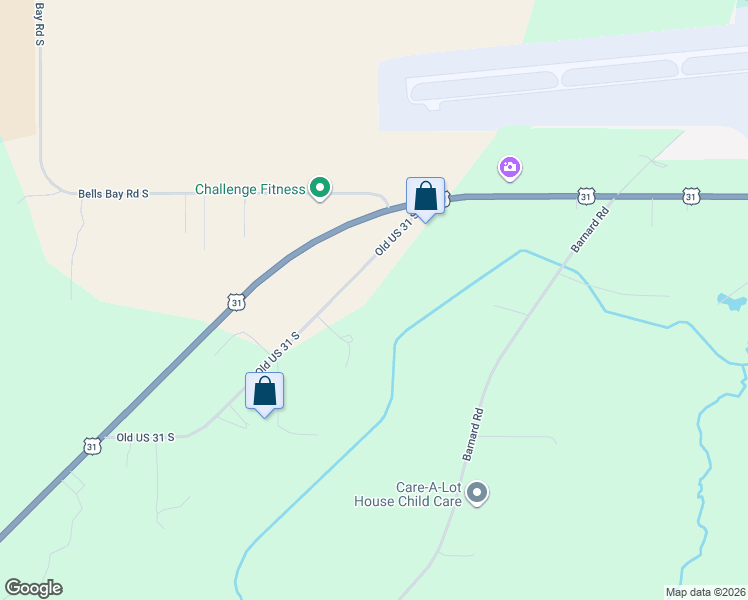 map of restaurants, bars, coffee shops, grocery stores, and more near 6362 Old US 31 South in Charlevoix