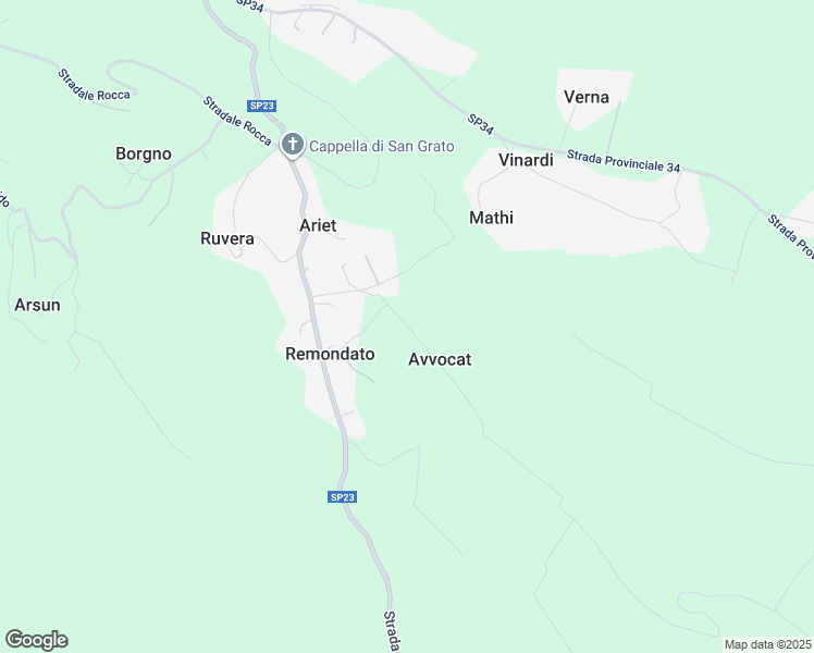 map of restaurants, bars, coffee shops, grocery stores, and more near 54 Borgata Remondato in Città Metropolitana di Torino