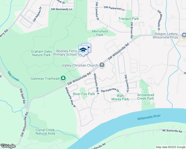 map of restaurants, bars, coffee shops, grocery stores, and more near in Wilsonville