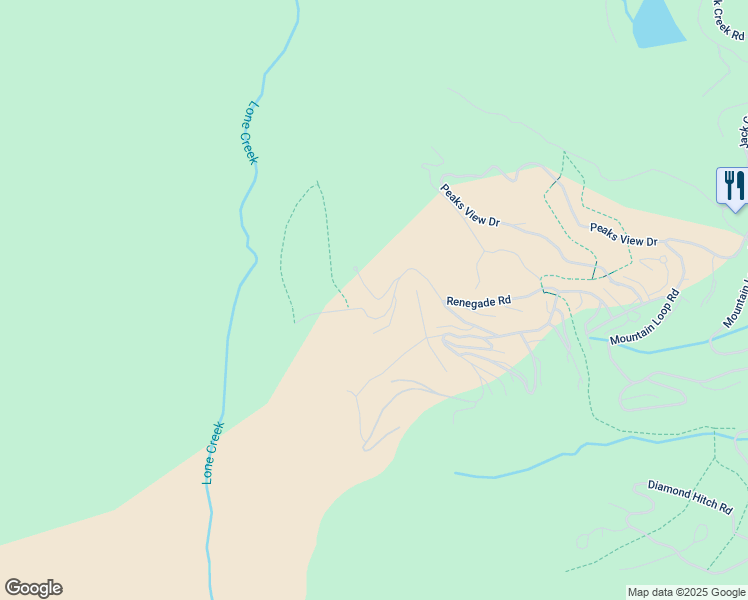 map of restaurants, bars, coffee shops, grocery stores, and more near High Camp Rd in Cameron