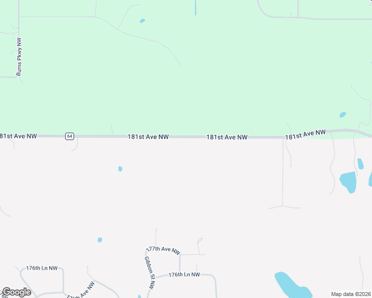 map of restaurants, bars, coffee shops, grocery stores, and more near 181st Avenue Northwest in Ramsey
