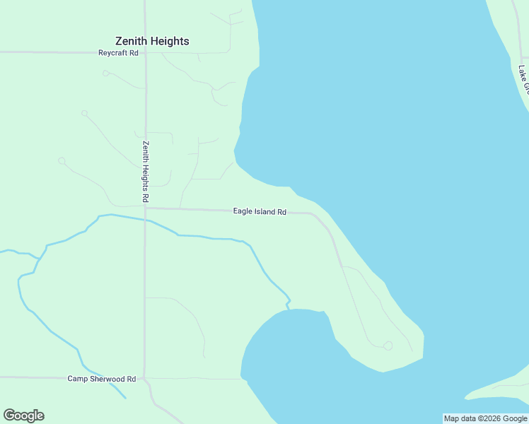 map of restaurants, bars, coffee shops, grocery stores, and more near Eagle Island Road in Boyne City