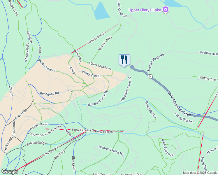 map of restaurants, bars, coffee shops, grocery stores, and more near 66 Mountain Loop Rd in Cameron