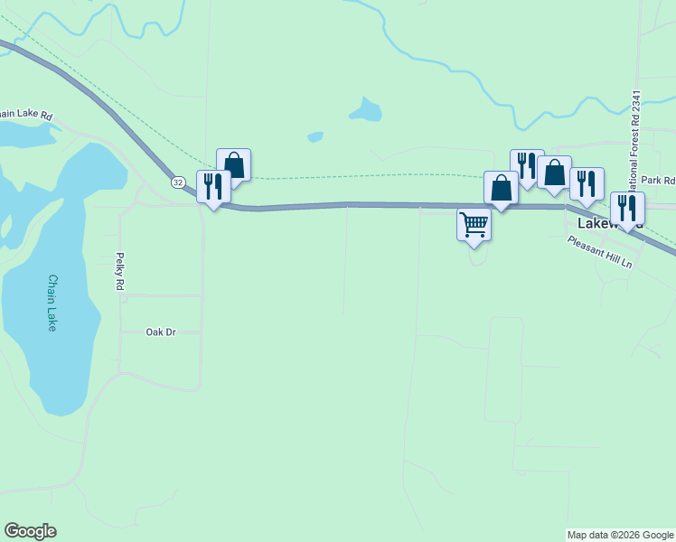 map of restaurants, bars, coffee shops, grocery stores, and more near 17108 Evergreen Lane in Lakewood