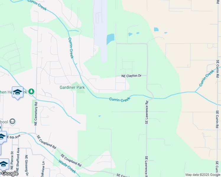 map of restaurants, bars, coffee shops, grocery stores, and more near 1615 Northeast Cascadia Ridge Drive in Estacada