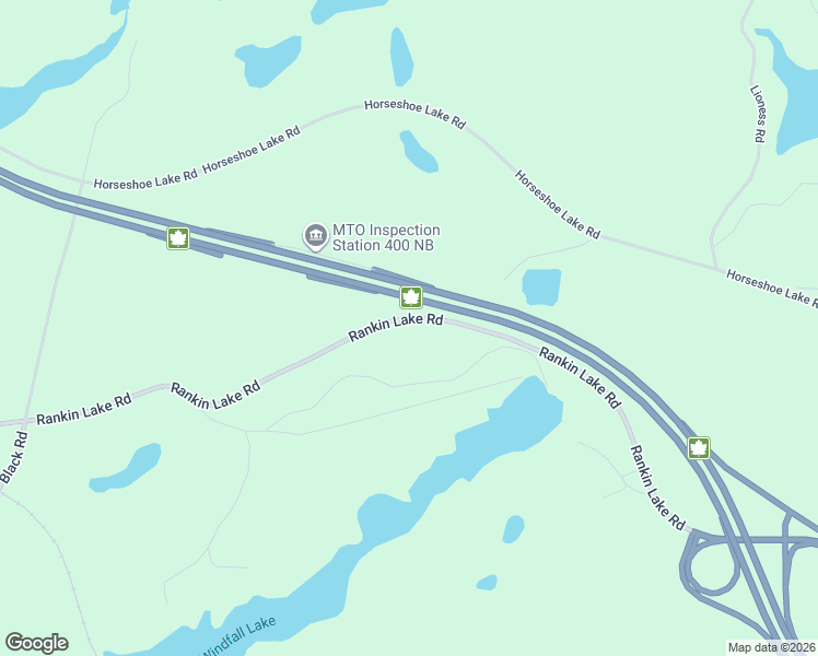 map of restaurants, bars, coffee shops, grocery stores, and more near 435 Rankin Lake Road in Parry Sound