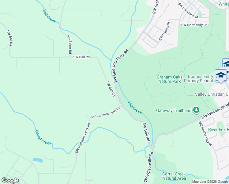 map of restaurants, bars, coffee shops, grocery stores, and more near 12929 Southwest Bell Road in Sherwood