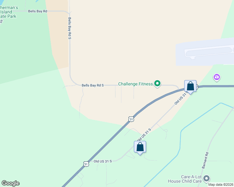 map of restaurants, bars, coffee shops, grocery stores, and more near 6429 Danielle Drive in Charlevoix