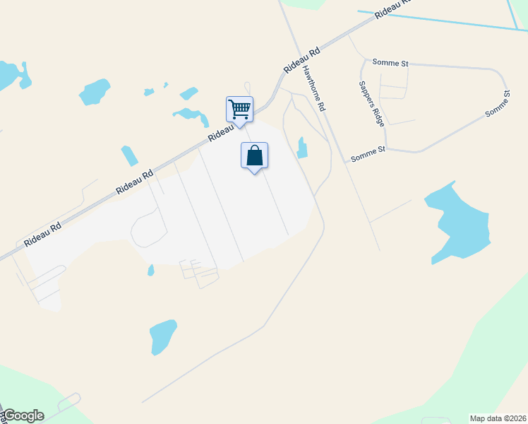 map of restaurants, bars, coffee shops, grocery stores, and more near 5650 Power Road in Ottawa