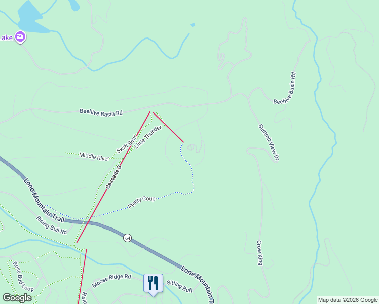 map of restaurants, bars, coffee shops, grocery stores, and more near in Big Sky