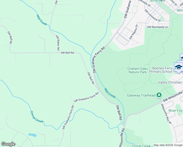 map of restaurants, bars, coffee shops, grocery stores, and more near 12929 Southwest Bell Road in Sherwood