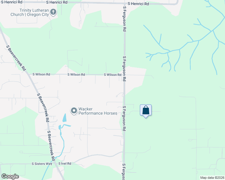 map of restaurants, bars, coffee shops, grocery stores, and more near 21096 South Wilson Court in Oregon City