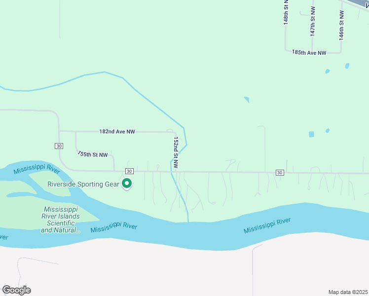 map of restaurants, bars, coffee shops, grocery stores, and more near 18195 152nd Street Northwest in Elk River