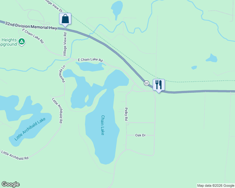 map of restaurants, bars, coffee shops, grocery stores, and more near 15788 Krueger Lane in Lakewood