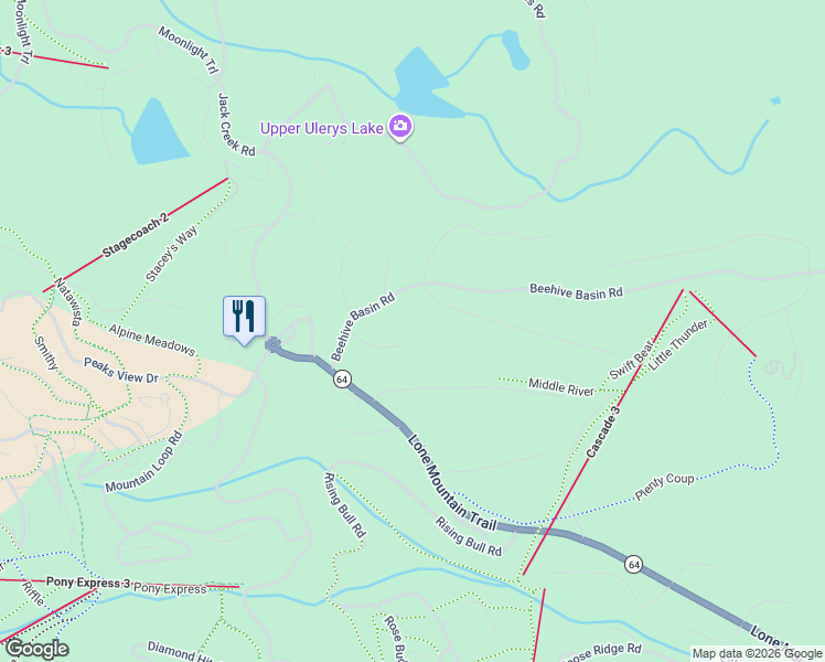 map of restaurants, bars, coffee shops, grocery stores, and more near Little Plume in Gallatin Gateway