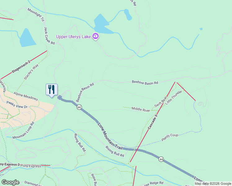 map of restaurants, bars, coffee shops, grocery stores, and more near Middle Rider in Gallatin Gateway