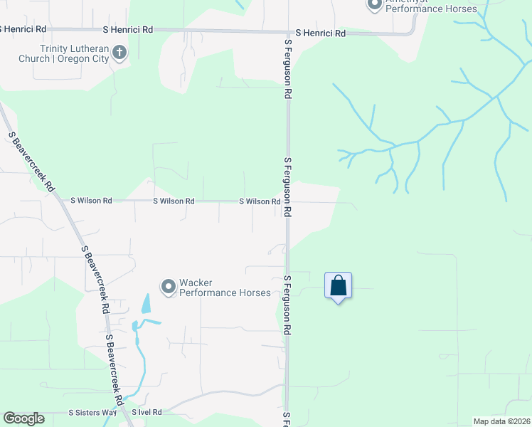 map of restaurants, bars, coffee shops, grocery stores, and more near 16416 South Wilson Road in Oregon City
