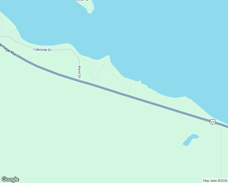 map of restaurants, bars, coffee shops, grocery stores, and more near 16154-16442 U.S. 23 in Presque Isle