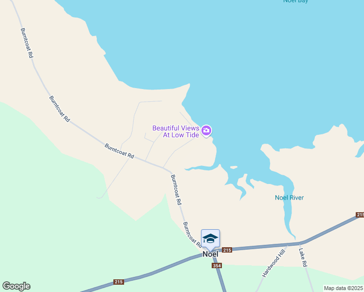 map of restaurants, bars, coffee shops, grocery stores, and more near Wharf Road in East Hants