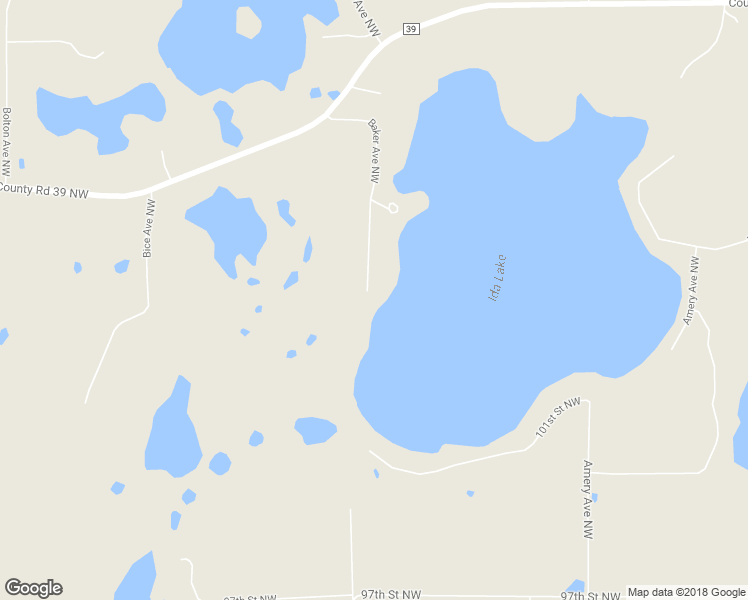 map of restaurants, bars, coffee shops, grocery stores, and more near 10384 Baker Avenue Northwest in Monticello