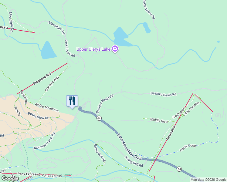 map of restaurants, bars, coffee shops, grocery stores, and more near Spotted Eagle in Gallatin Gateway