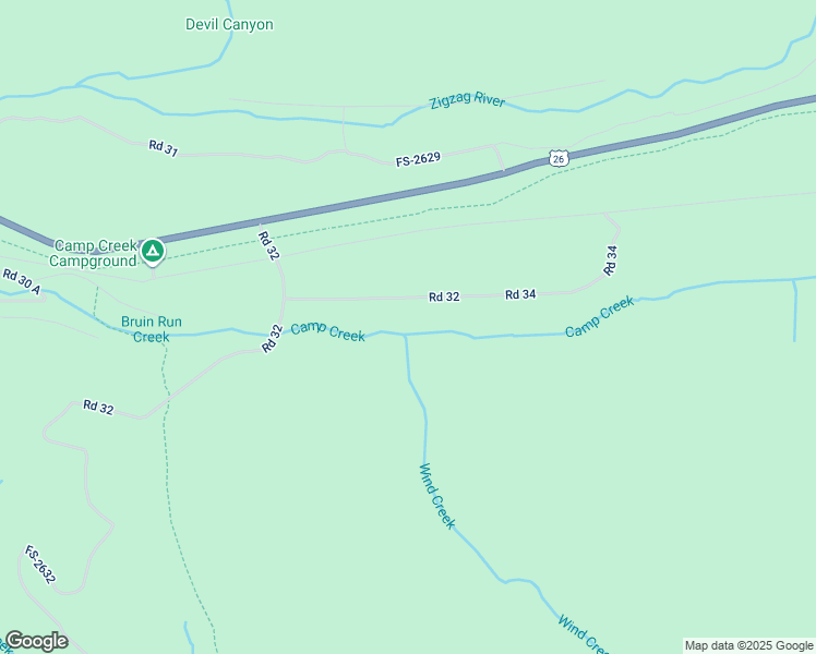 map of restaurants, bars, coffee shops, grocery stores, and more near Road 32 in Rhododendron
